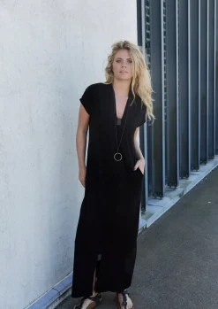 LANGE KLEID V-AUSSCHNITT