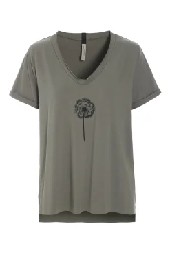 V-NECK TEE FLOWER